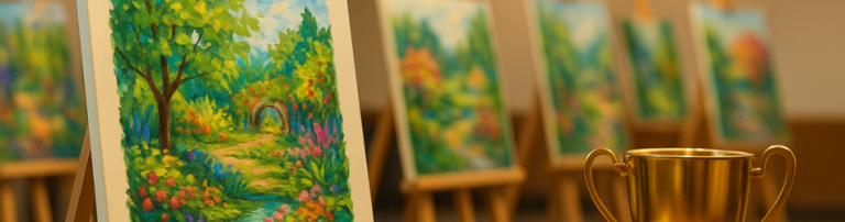 Concours de peinture à Baugé-en-Anjou : une explosion de créativité autour des jardins merveilleux