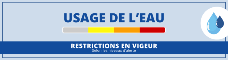 Usage de l'eau : restrictions en vigueur à partir du 19 septembre 2025