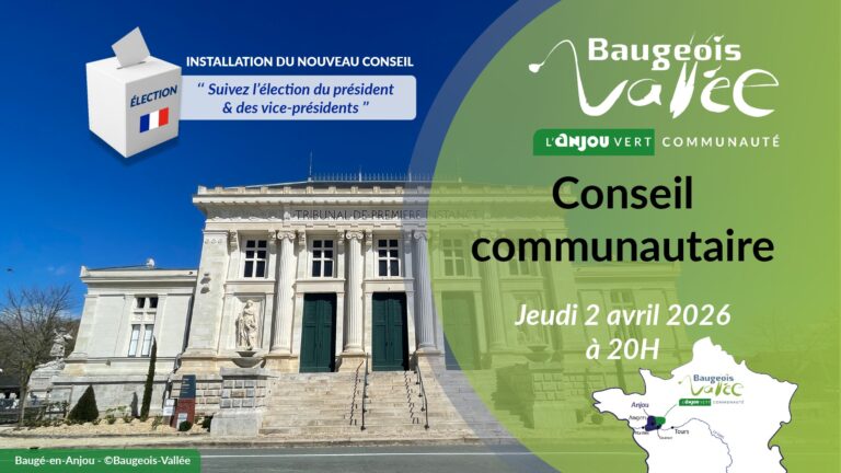 Baugé-en-Anjou. Le conseil communautaire du 2 avril diffusé en direct à 20 h