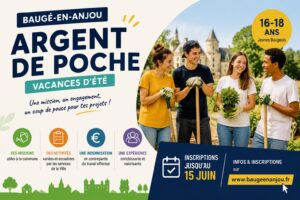 Baugé-en-Anjou relance le dispositif « Argent de poche » pour les jeunes Baugeois