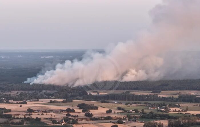 Incendie à Baugé-en-Anjou : 40 hectares parcourus, 142 pompiers mobilisés et 64 largages avant la nuit
